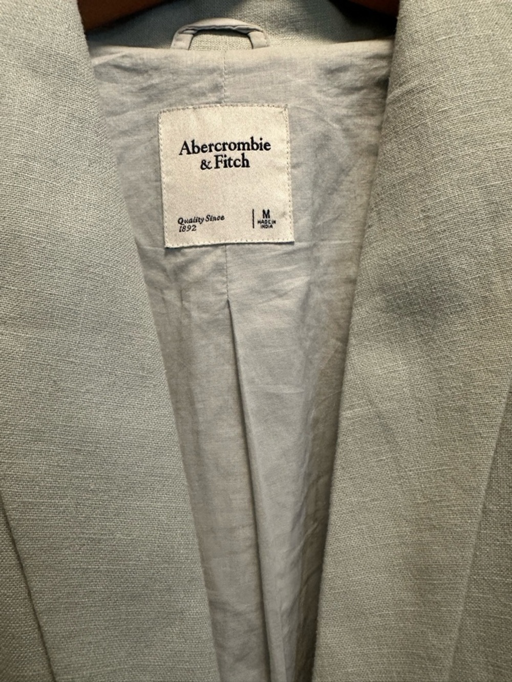 Abercrombie & Fitch Sage Green Linen Blend Blazer. Size M - Picture 5 of 7